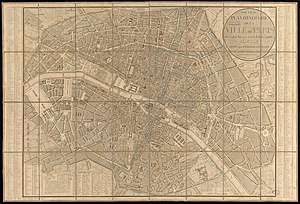 300px nouveau plan itin%c3%a9raire de la ville de paris... 1836   norman b. leventhal map center