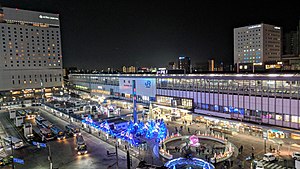 Okayama Station at night 2017-12-04 (27675653949).jpg