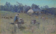 Clara Southern, "An old bee farm," c. 1900, Warrandyte, Victoria (National Gallery of Victoria) Old Bee Farm - Clara Southern.JPG