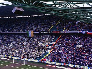 Celtic and Rangers fans at Parkhead in 2004 Oldfirm.jpg