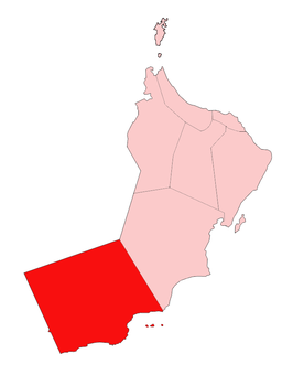 Kaart van Dhofar