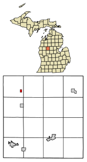 Osceola County Michigan Incorporated and Unincorporated areas Tustin Highlighted.svg