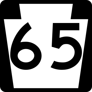 <span class="mw-page-title-main">Pennsylvania Route 65</span> State highway in Pennsylvania, US