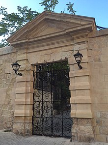 Gate to the palace's gardens Palazzo Spinola Gate St. Julian's.jpeg