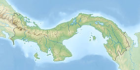Map showing the location of Darién National Park