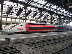 Rame du service TGV Lyria, dans le Hall 1.
