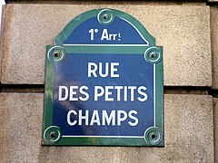 Paříž - Rue des Petits-Champs - Plaque.jpg