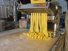 Fettuccines ou tagliatelles.