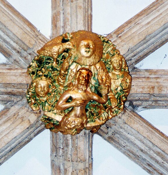 File:Peterborough Cathedral - Roof boss - geograph.org.uk - 2220613.jpg