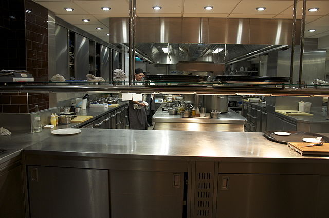 The kitchen of Pétrus, in Central London