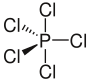 Strukturní vzorec molekuly chloridu fosforečného