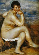 ルノワール『岩の上に座る浴女』 1882年