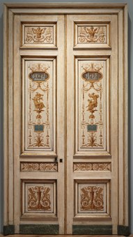 Neoclassical double door, with Greek and Roman ornaments on it, by Pierre Rousseau, from the 1790s, in the Cleveland Museum of Art (Cleveland, Ohio, US)
