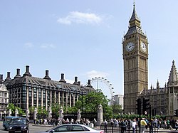 Committee meetings take place in committee rooms at the Palace of Westminster (right) and Portcullis House (left) Portcullis.house.bigben.arp.jpg