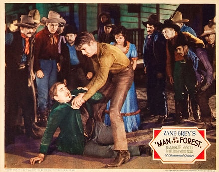 Noah Beery, Sr. and Scott in Man of the Forest, 1933