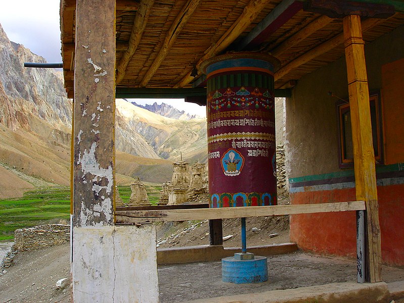 File:Prayerwheelladakh.JPG