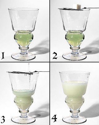 <span class="mw-page-title-main">Ouzo effect</span> Phenomenon observed in drink mixing