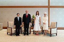 Empfang von US-Präsident Donald Trump und First Lady Melania Trump im Kaiserpalast (2019)