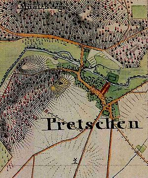 Pretschen: Geographie, Geschichte, Denkmale und Sehenswürdigkeiten