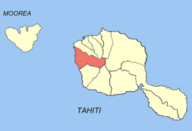 Location of the commune (in red) within the Windward Islands