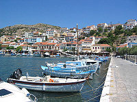 Le port de Pythagorion, sur la côte sud-est de Samos.