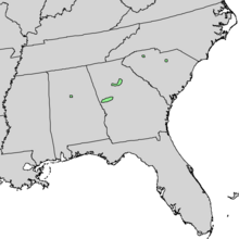 Quercus georgiana Range Map 1.png