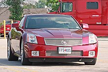 Cadillac XLR-V Red Cadillac XLR Missouri license plate.jpg