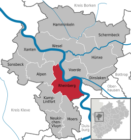 Kaart van Rheinberg