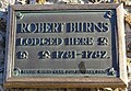 Robert Burns plaque, Glasgow Vennel, Irvine, North Ayrshire.jpg