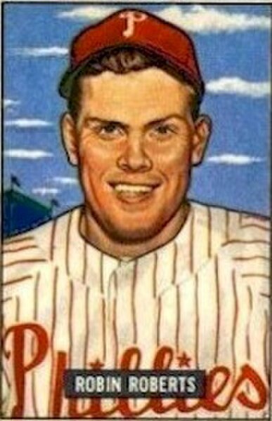 Robin Roberts pitched for the Phillies from 1948 to 1961, was inducted into the Baseball Hall of Fame and the Philadelphia Baseball Wall of Fame, and 