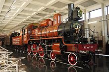 U-127, the 4-6-0 oil burning De Glehn compound locomotive that pulled Lenin's funeral train, in the Museum of the Moscow Railway at Paveletsky Rail Terminal Russian Class U locomotive Number U127.JPG