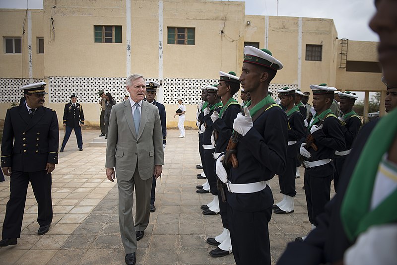 File:SECNAV reviews Mauritanian military personnel. (9511379378).jpg