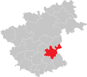 Localização do município de Sallingberg no distrito de Zwettl (mapa clicável)