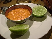 Salsa de ají and key lime from Peru