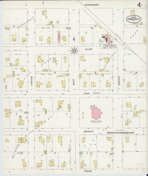 File:Sanborn Fire Insurance Map from Farmer City, De Witt County, Illinois. LOC sanborn01864 003-4.tif