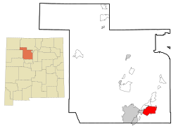 Sandoval County New Mexico Incorporated and Unincorporated areas Placitas Highlighted.svg