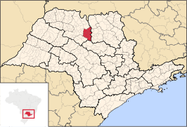 Ligging van de Braziliaanse microregio Catanduva in São Paulo