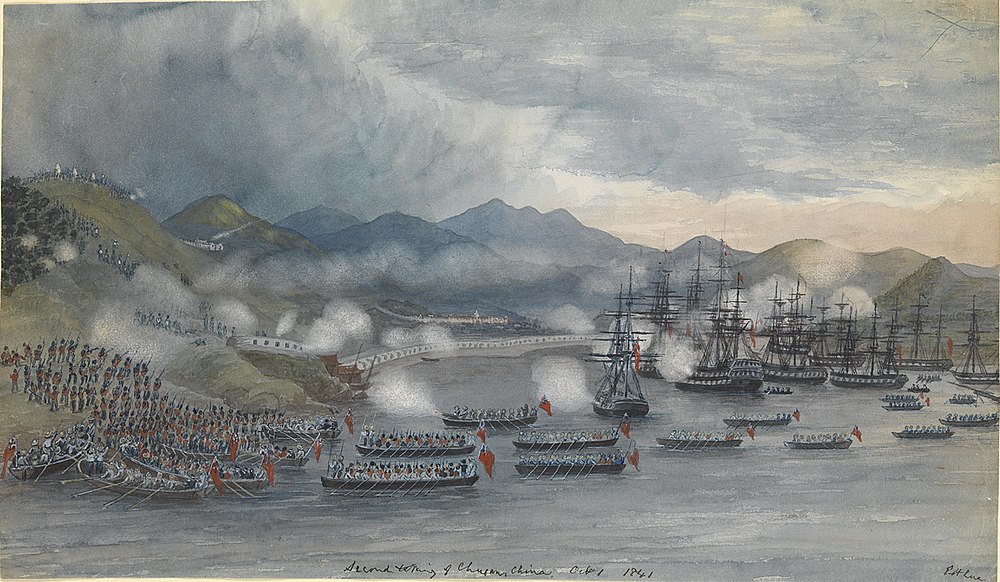 the British forces invasion and Second Capture of Chusan