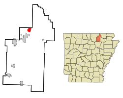 Loko en Dieso-Distrikto kaj la stato de Arkansaso