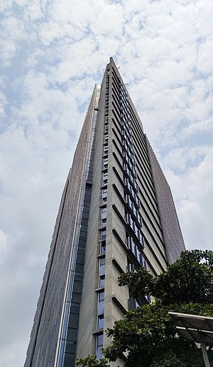 One of the multistoried buildings in Dhaka, Bangladesh.