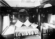 Interior of a sleeping compartment, used on a Royal Train in 1927 Sleeping compartment royal train 1927.jpg