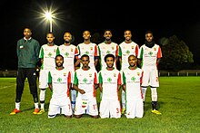 The Somaliland national football team at a friendly match. Somaliland National Football Team.jpg