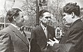 Soviet poets Fatix Xösni, Äxmät İsxaq, and Mustai Karim