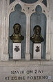 Image 37Memorial busts of Petar Zrinski and Fran Krsto Frankopan in Zagreb Cathedral. Their remains were transferred from Wiener Neustadt to Zagreb Cathedral in 1919. (from History of Croatia)