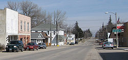 Stacyville şehir merkezi, Iowa.