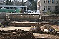 Teil der Hanauer Stadtbefestigung, freigelegt im April 2009 in einer Baugrube am Stadtkrankenhaus Hanau.