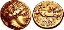 Stater, Philippeios type, mid 3rd century BC, Helvetii, Gaul.jpg