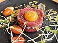 Thumbnail for File:Steak tartare in Loża Restaurant &amp; Drink Bar, Kraków, 2022, 01.jpg