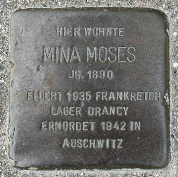 File:Stolperstein Mina Moses Müllheim.jpg