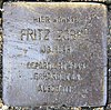 Stolperstein Schillerstr 10A (Lichtf) Fritz Zobel.jpg